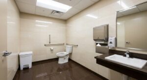 South Jersey Cleaners cleaned bathroom in medical office